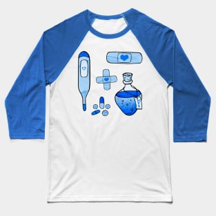 First Aid Kit Blue Baseball T-Shirt